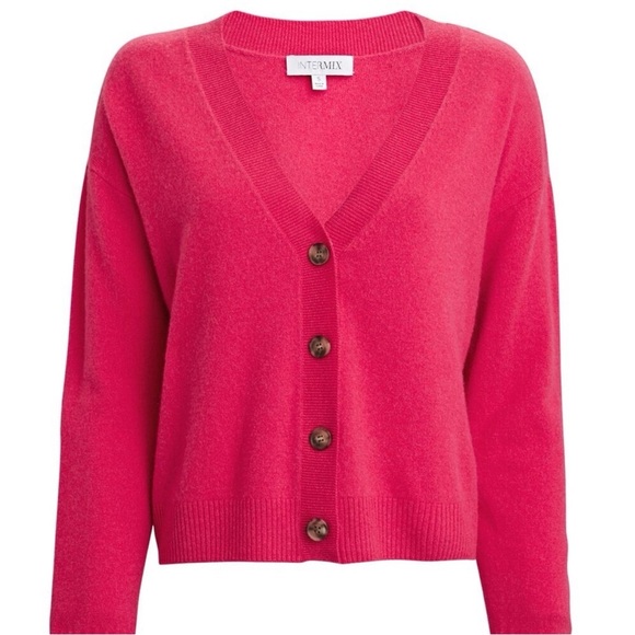 INTERMIX Sweaters - INTERMIX Roya Cashmere Pink Cardigan Sweater Button Down Long Sleeves Size Small